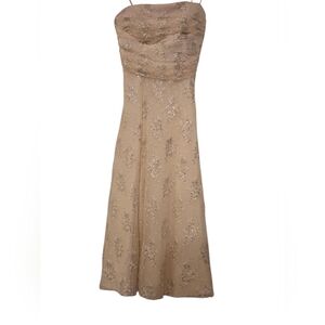 Eliza J Cream Strapless Sweetheart Gown